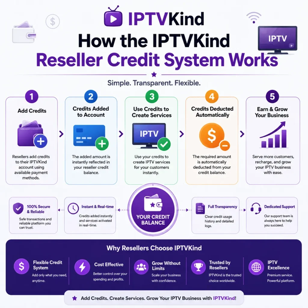 Reseller 4 How the IPTVKind Reseller Credit System Works