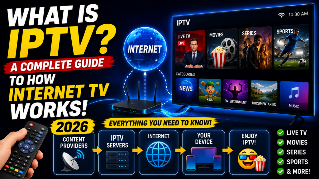 What Is IPTV? A Complete Guide to How Internet TV Works (2026) 5 What Is IPTV? A Complete Guide to How Internet TV Works (2026)